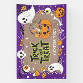 Trick or Treat Halloween craft party banner 横断幕 (縦)