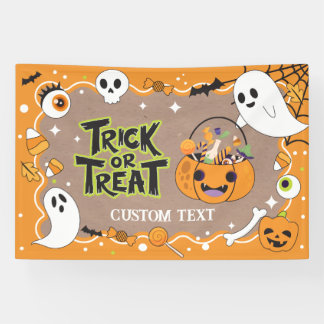 Trick or Treat Halloween craft party banner 横断幕