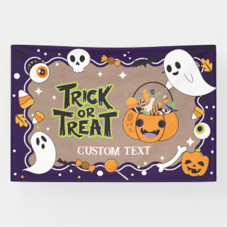 Trick or Treat Halloween craft party banner 横断幕
