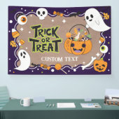 Trick or Treat Halloween craft party banner 横断幕 (トレードショー)