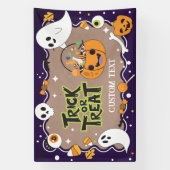 Trick or Treat Halloween craft party banner 横断幕 (縦)