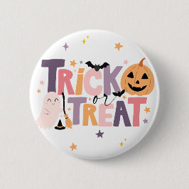 Trick or Treat Halloween Cute Ghost Button Pin  缶バッジ