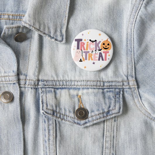 Trick or Treat Halloween Cute Ghost Button Pin  缶バッジ (インサイチュ)