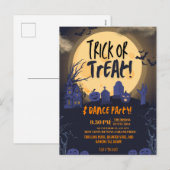 Trick or Treat Halloween Dance Party Invitation🎃 シーズンポストカード (正面/裏面)