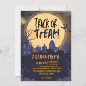 Trick or Treat Halloween Dance Party Invitation🎃 招待状 (正面)
