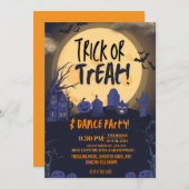 Trick or Treat Halloween Dance Party Invitation🎃 招待状 (正面/裏面)