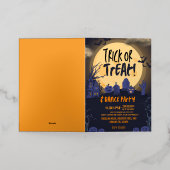 Trick or Treat Halloween Dance Party Invitation🎃 箔シーズンカード (外側レイダウン)