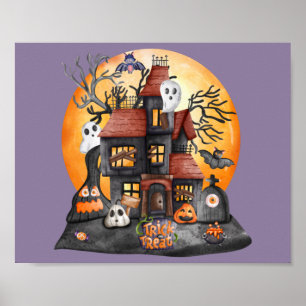 Trick or Treat Halloween Hunted House Gathering ポスター