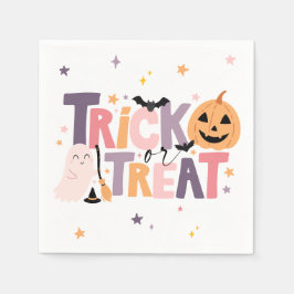 Trick or Treat Halloween Napkins スタンダードカクテルナプキン