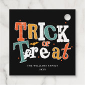 Trick Or Treat Halloween Party フェイバータグ (裏面)