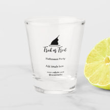 Trick or treat Halloween party black hat details w