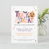 Trick or Treat Halloween Party Invitation 招待状 (スタンド正面)