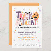 Trick or Treat Halloween Party Invitation 招待状 (正面/裏面)