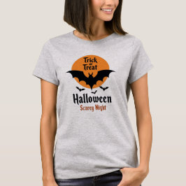 Trick or Treat Halloween Scary Night Bat Tシャツ