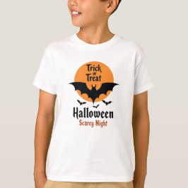 Trick or Treat Halloween Scary Night Bat Tシャツ