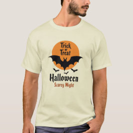 Trick or Treat Halloween Scary Night Bat Tシャツ