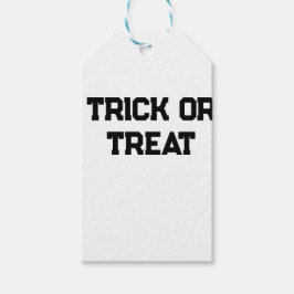 Trick or. Treat Halloween spooky black simple mini ギフトタグ