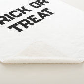 Trick or. Treat Halloween spooky black simple mini シェルパブランケット (3/4)