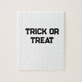 Trick or. Treat Halloween spooky black simple mini ジグソーパズル