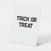 Trick or. Treat Halloween spooky black simple mini 台座サイン (正面)