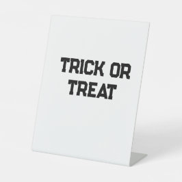 Trick or. Treat Halloween spooky black simple mini 台座サイン