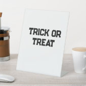 Trick or. Treat Halloween spooky black simple mini 台座サイン (インサイチュ)