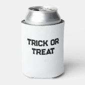 Trick or. Treat Halloween spooky black simple mini 缶クーラー (缶正面)