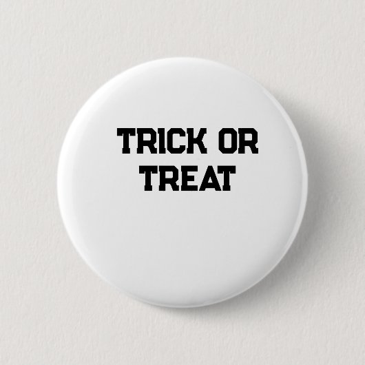Trick or. Treat Halloween spooky black simple mini 缶バッジ (正面)