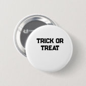 Trick or. Treat Halloween spooky black simple mini 缶バッジ (正面&裏面)