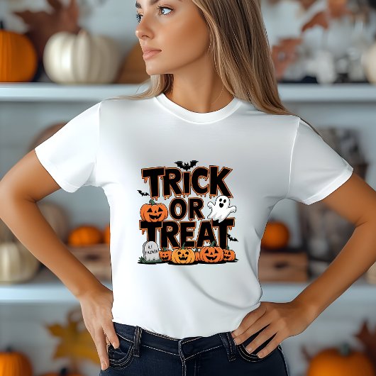 Trick or Treat: Halloween T-Shirt with Pumpkins an トライブレンドＴシャツ