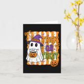 Trick Or Treat Happy Halloween Pumpkin Ghost Boy G カード (黄色い花)