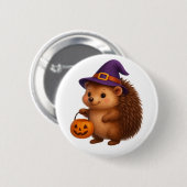 Trick-or-Treat Hedgehog 缶バッジ (正面&裏面)