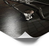 Trick or Treat. Man dressed as skeleton フォトプリント (角)