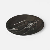 Trick or Treat. Man dressed as skeleton ペーパープレート (アングル)