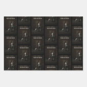 Trick or Treat. Man dressed as skeleton ラッピングペーパーシート (正面2)