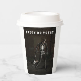 Trick or Treat. Man dressed as skeleton 紙コップ