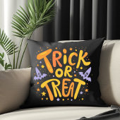 Trick or Treat Modern Halloween Writing クッション