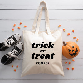 Trick or Treat Monogrammed Halloween トートバッグ
