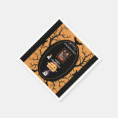Trick-or-Treat Photo Party Invitation Napkins スタンダードカクテルナプキン (角)