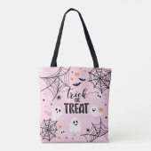Trick or Treat Pink Halloween トートバッグ (裏面)