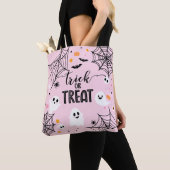 Trick or Treat Pink Halloween トートバッグ (クローズアップ)