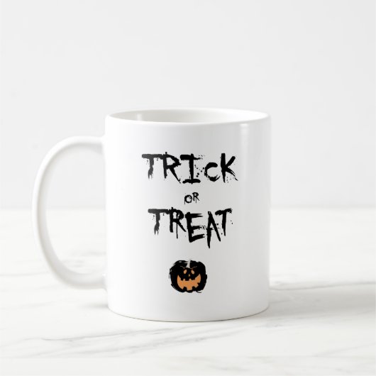Trick or treat pumpkin コーヒーマグカップ (左)
