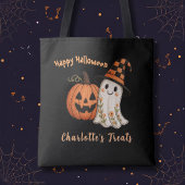 Trick or Treat Pumpkin Ghost Halloween トートバッグ