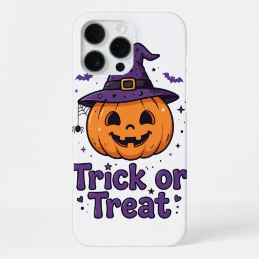 Trick or Treat Pumpkin iPhone 16 Pro Max Case iPhoneケース (裏面)