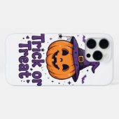 Trick or Treat Pumpkin iPhone 16 Pro Max Case iPhoneケース (裏面横)