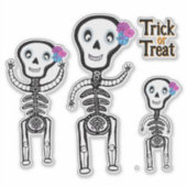 Trick or Treat skeletons シール (正面)