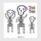 Trick or Treat skeletons シール (シート)