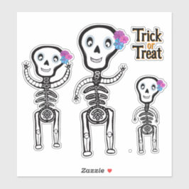 Trick or Treat skeletons シール