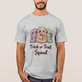 Trick or Treat Squad – Cute Kawaii Ghost Halloween Tシャツ (正面)