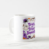 Trick or Treat Sweetly コーヒーマグカップ (正面左)